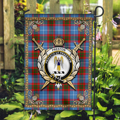 Clan Preston Tartan Crest Garden Flag  - Celtic Thistle  KO59 Clan Preston Tartan Today   