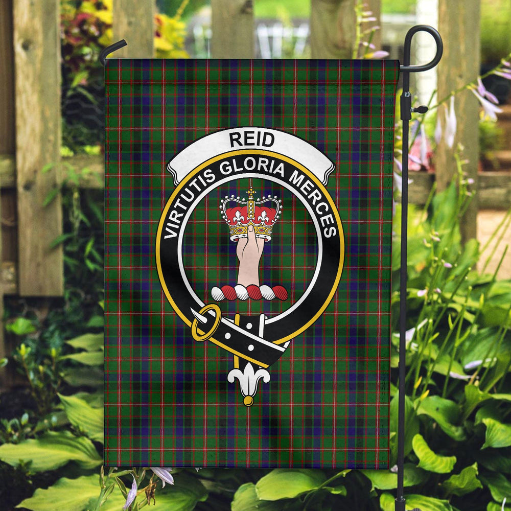 Clan Reid Green Tartan Crest Garden Flag MM21 Clan Garden Tartan Today   