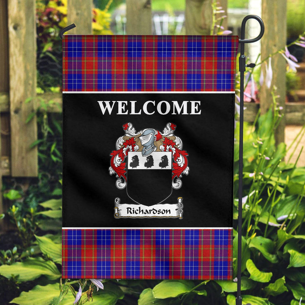Clan Richardson Tartan Crest Black Garden Flag BZ77 Clan Garden Tartan Today   