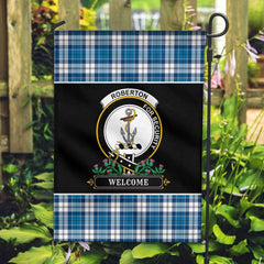 Clan Roberton Tartan Crest Garden Flag  - Welcome  GU69 Clan Roberton Tartan Today   
