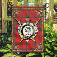 Clan Ross Modern Tartan Crest Garden Flag  - Celtic Thistle  LM84 Clan Ross Tartan Today   