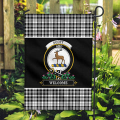 Clan Scott Black & White Modern Tartan Crest Garden Flag  - Welcome  YH30 Clan Scott (Scott Tartan) Tartan Today   