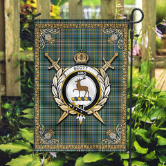Clan Scott Green Ancient Tartan Crest Garden Flag  - Celtic Thistle  IS64 Clan Scott (Scott Tartan) Tartan Today   