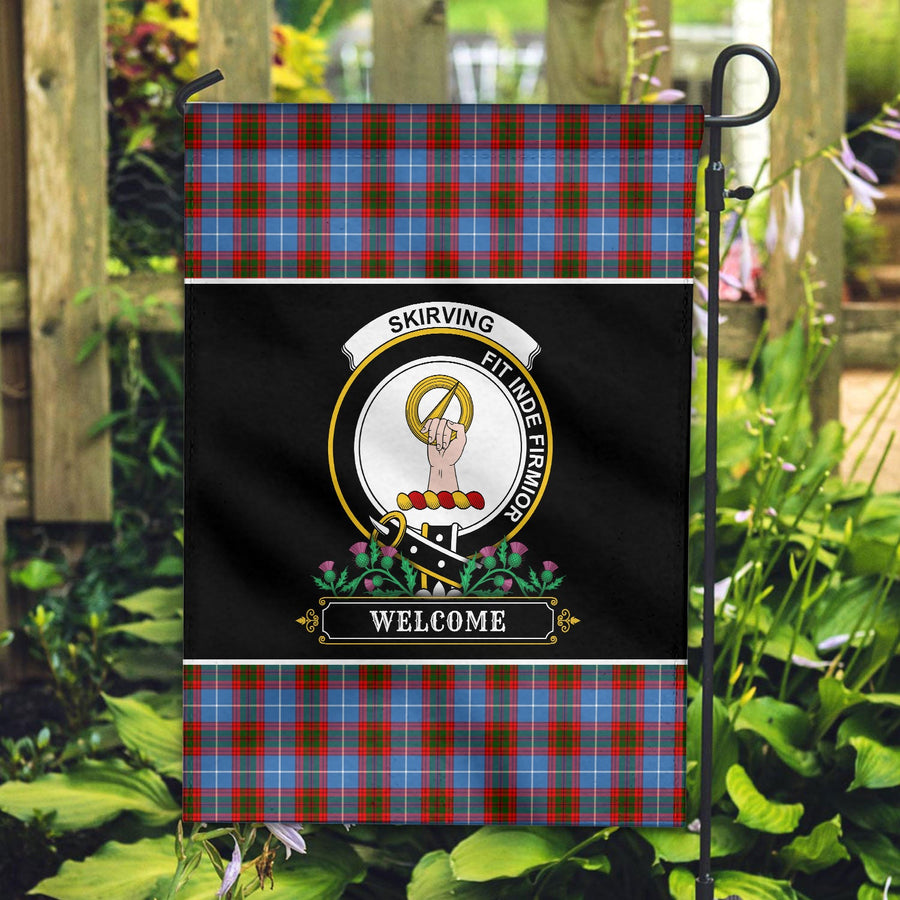 Clan Skirving Tartan Crest Garden Flag