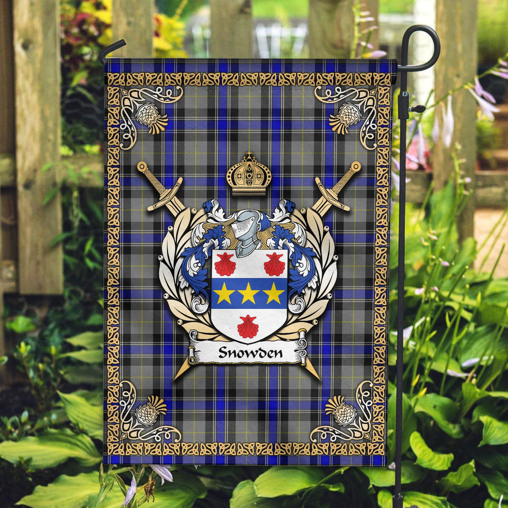 Clan Snowden Tartan Crest Garden Flag  - Celtic Thistle  XR98 Clan Garden Tartan Today   