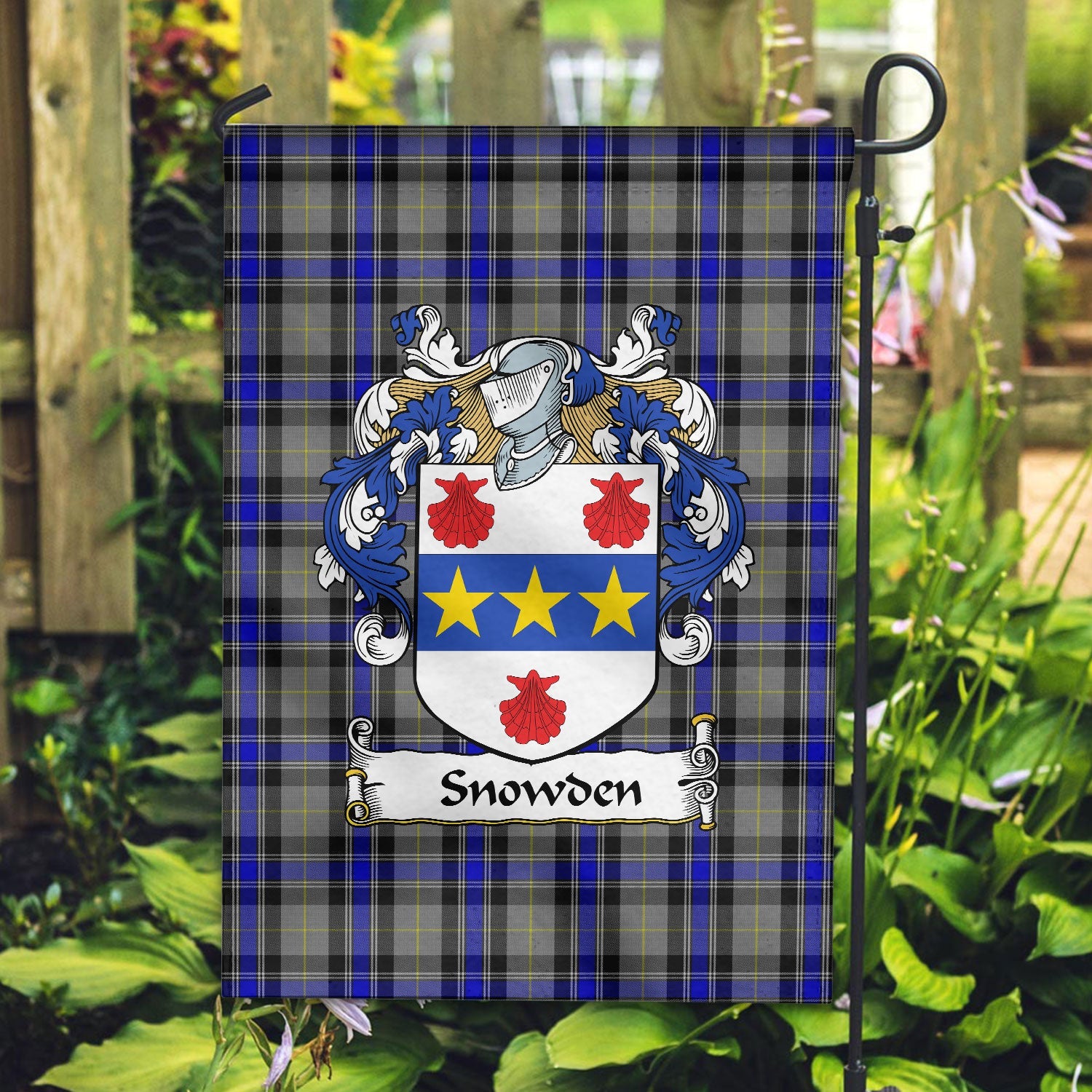 Clan Snowden Tartan Crest Garden Flag TV12 Clan Garden Tartan Today   
