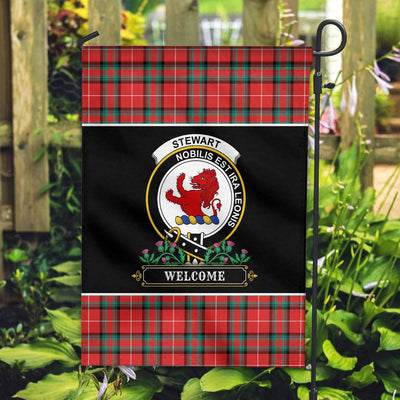 Clan Stewart (Stuart) of Bute Tartan Crest Garden Flag - Welcome MS10
