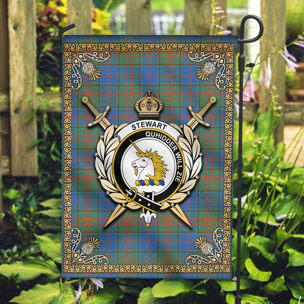 Clan Stewart of Appin Hunting Ancient Tartan Crest Garden Flag  - Celtic Thistle  WI33 Clan Stewart of Appin Tartan Today   