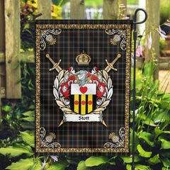 Clan Stott Tartan Crest Garden Flag  - Celtic Thistle  ME61 Clan Garden Tartan Today   