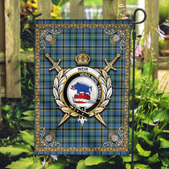 Clan Weir Ancient Tartan Crest Garden Flag  - Celtic Thistle  JC20 Clan Weir Tartan Today   