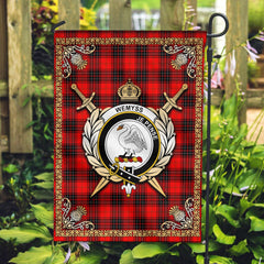 Clan Wemyss Modern Tartan Crest Garden Flag  - Celtic Thistle  HY95 Clan Wemyss Tartan Today   