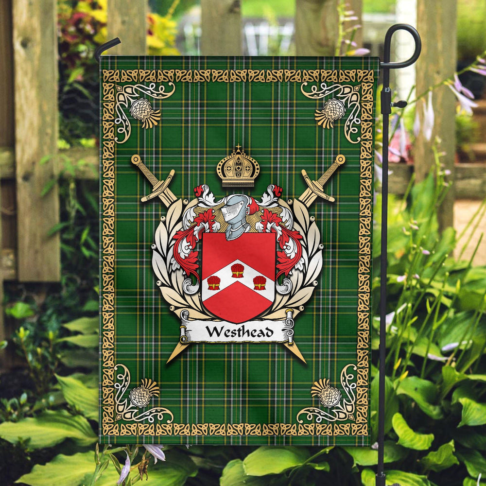 Clan Westhead Tartan Crest Garden Flag  - Celtic Thistle  RL95 Clan Garden Tartan Today   