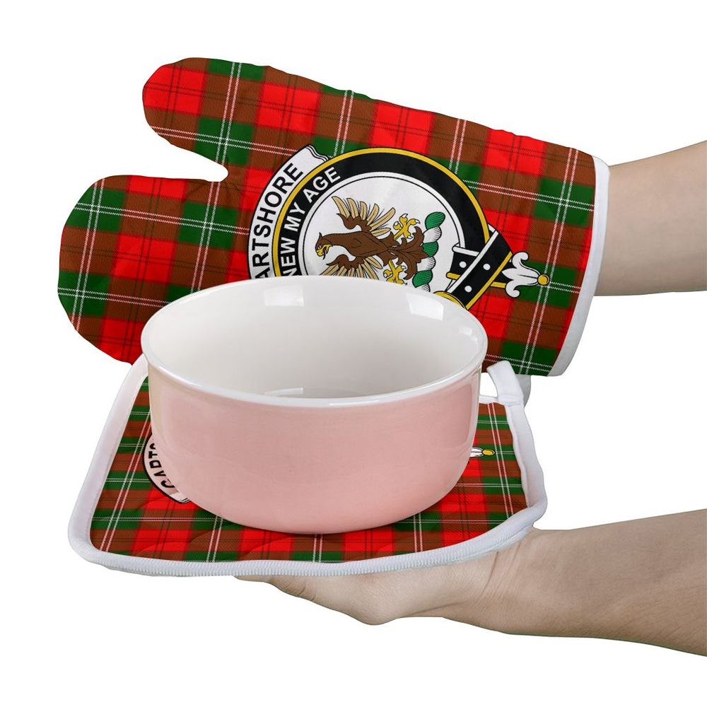 Clan Gartshore Tartan Crest Oven Mitt And Pot Holder (2 Oven Mitts + 1 Pot Holder) MO67 Clan Gartshore Tartan Today   
