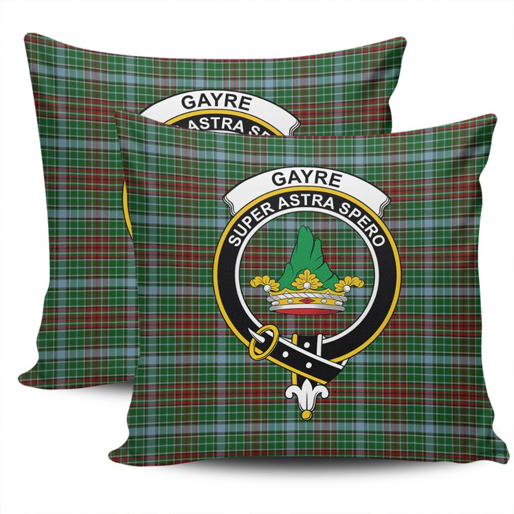 Clan Gayre Tartan Crest Pillow Cover ZD92 Clan Gayre Tartan Today   