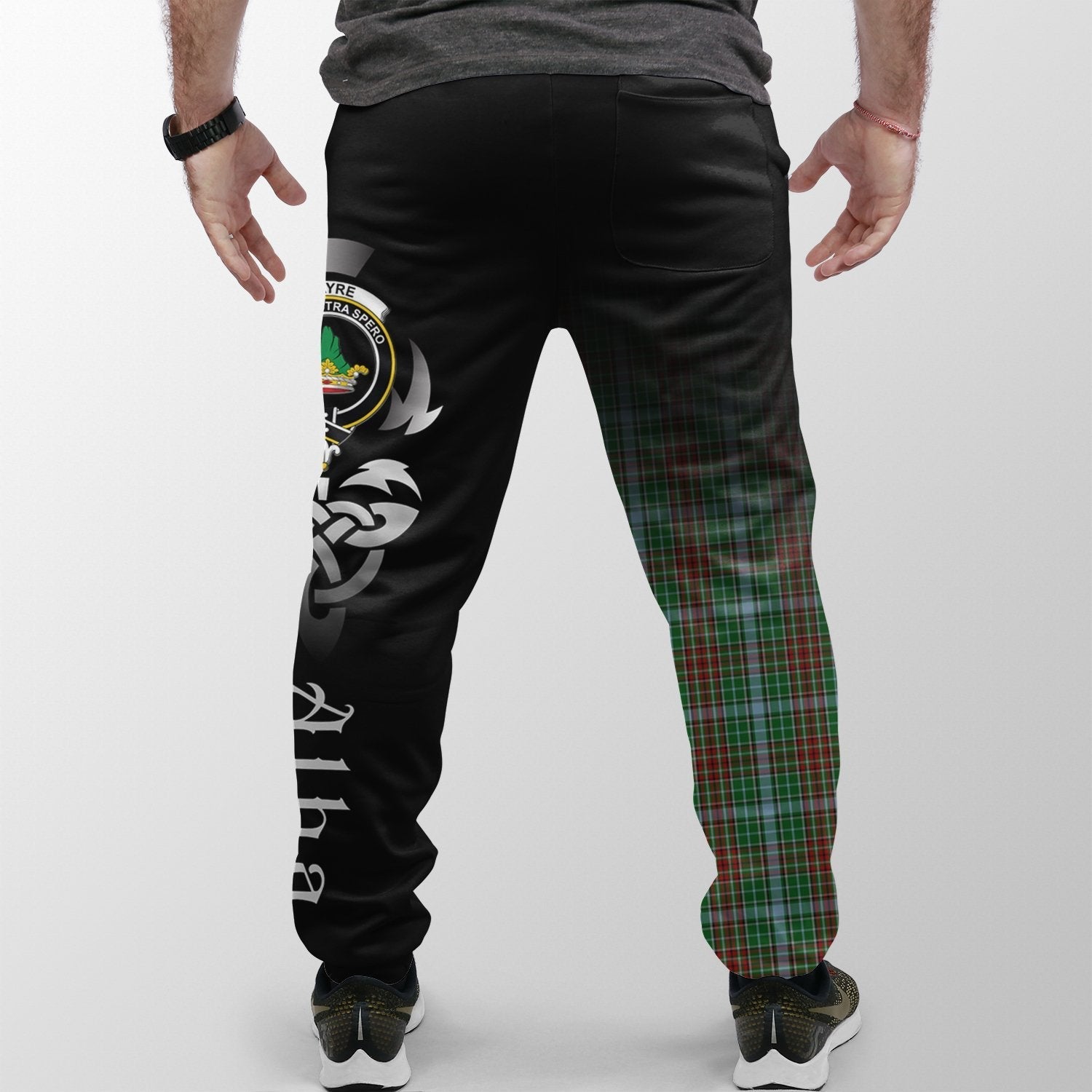 Clan Gayre Tartan Crest Jogger Sweatpants  Alba Celtic Style CZ65 Clan Gayre Tartan Today   