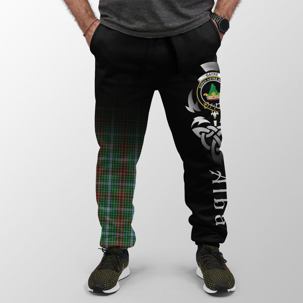 Clan Gayre Tartan Crest Jogger Sweatpants  Alba Celtic Style CZ65 Clan Gayre Tartan Today   