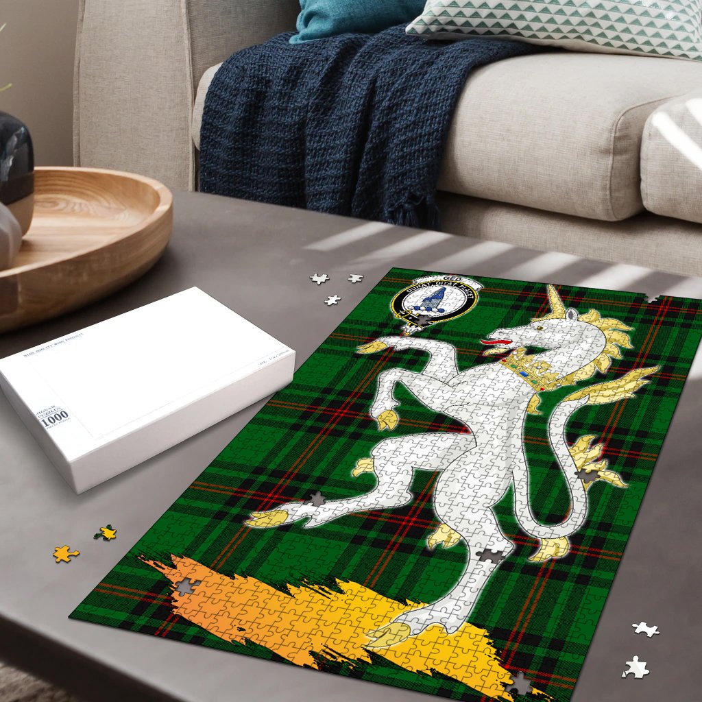 Clan Ged Tartan Crest Unicorn Scotland Jigsaw Puzzles Gift For Family CM28 Clan Ged Tartan Today   