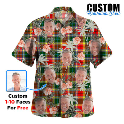 Clan Gibbs Tartan Custom Face Hawaiian Shirt – Unisex Gift for Family Members, Summer Party