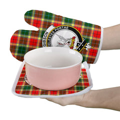 Clan Gibson Tartan Crest Oven Mitt And Pot Holder (2 Oven Mitts + 1 Pot Holder) EE44 Clan Borthwick Tartan Today   