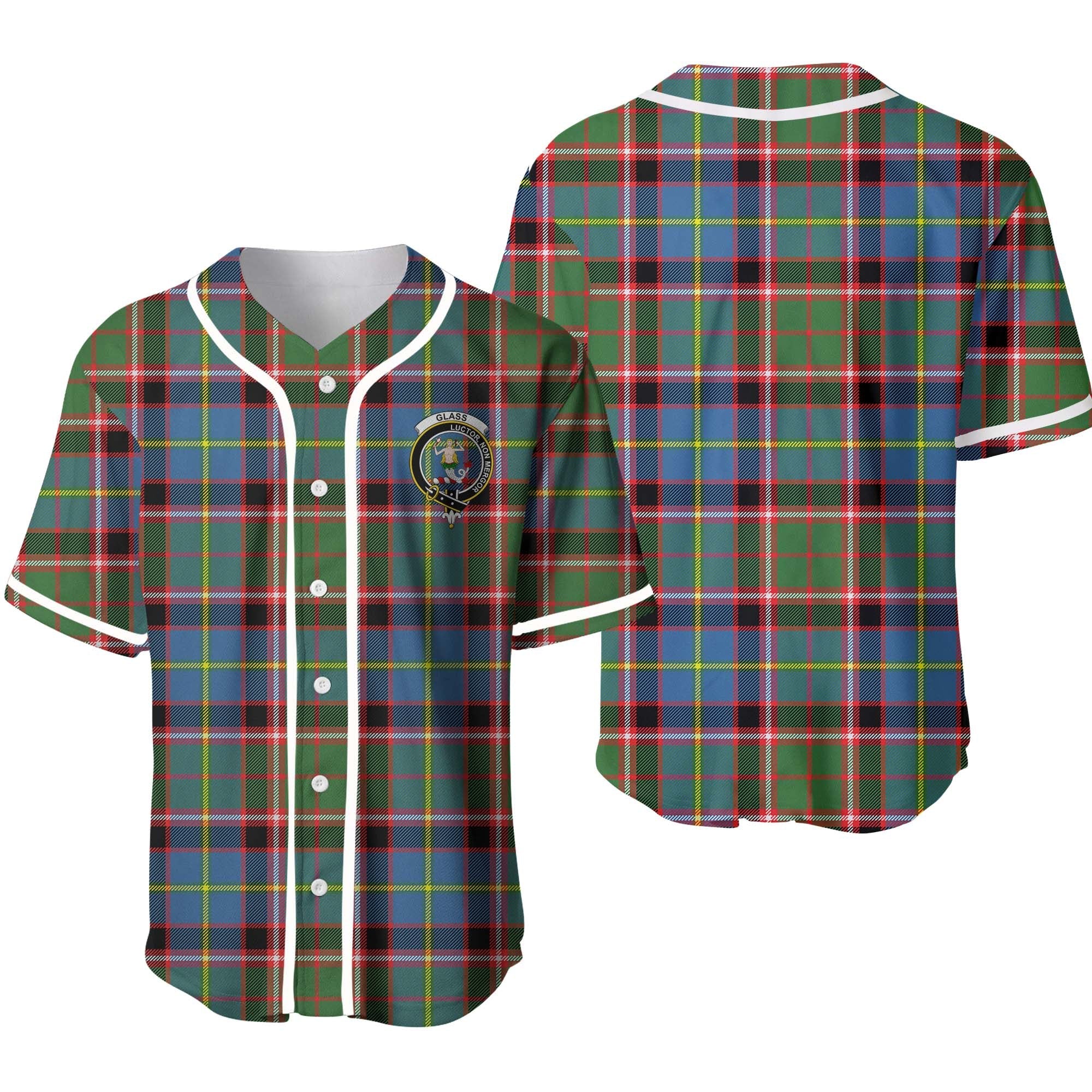 Clan Glass Tartan Unisex Baseball Jersey BF43CS10 Clan Glass Tartan Today   
