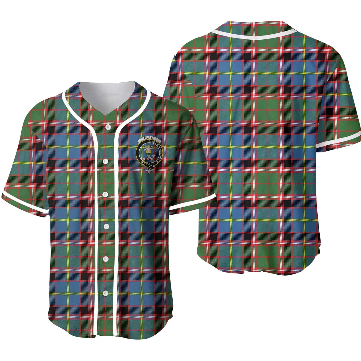 Clan Glass Tartan Unisex Baseball Jersey BF43CS10 Clan Glass Tartan Today   
