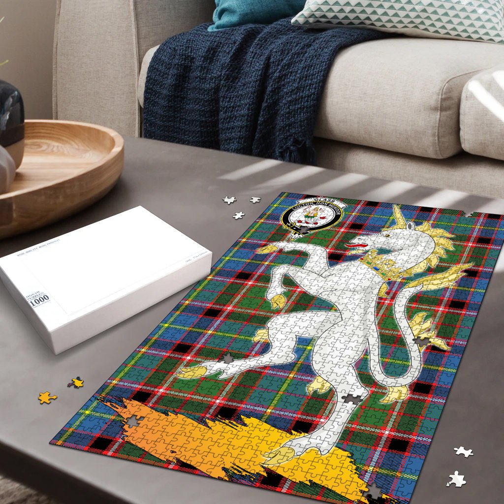 Clan Glass Tartan Crest Unicorn Scotland Jigsaw Puzzles Gift For Family GI95 Clan Glass Tartan Today   