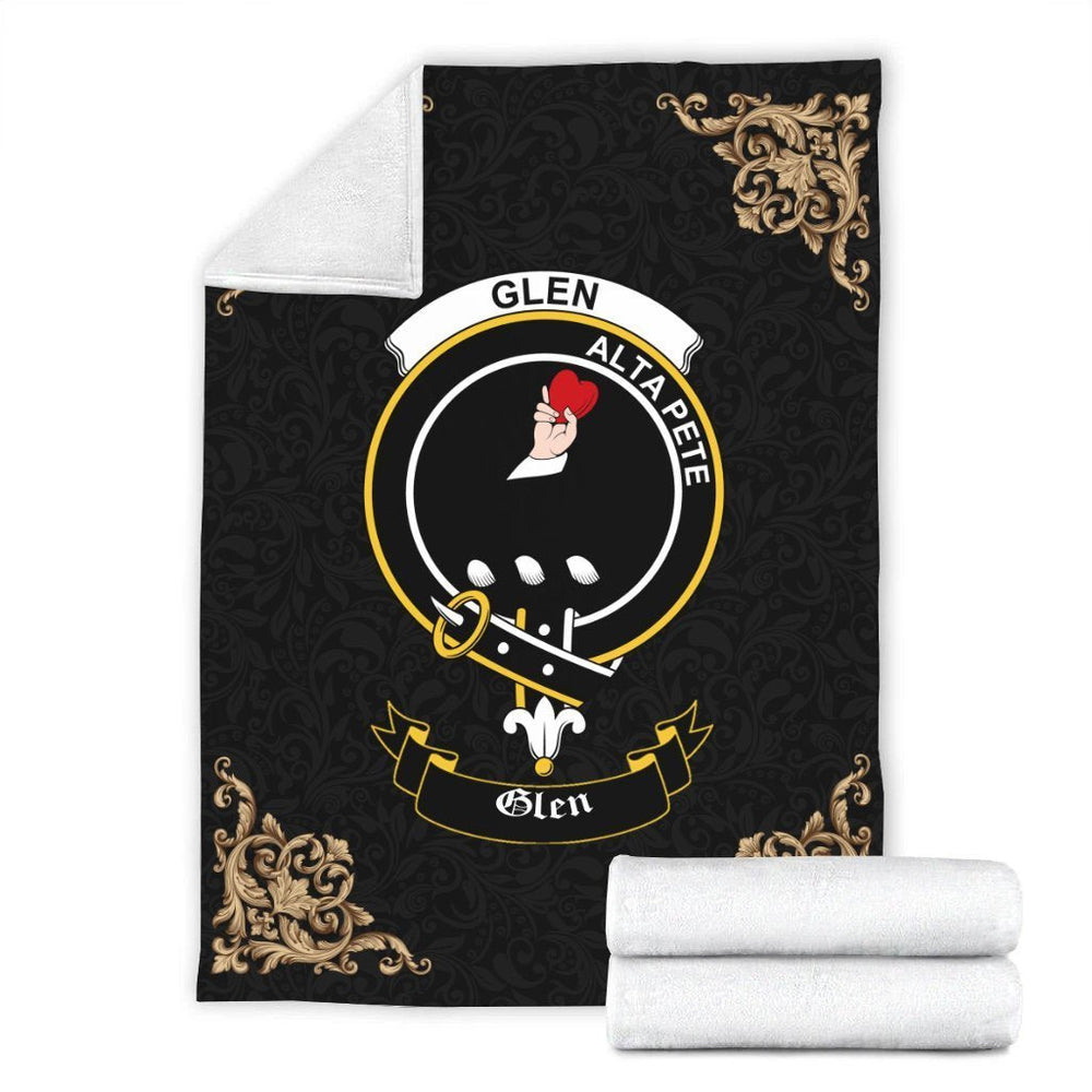 Clan Glen Crest Tartan Premium Blanket Black CM35 Clan Glen Tartan Today   