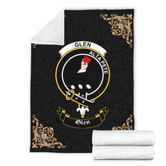 Clan Glen Crest Tartan Premium Blanket Black CM35 Clan Glen Tartan Today   
