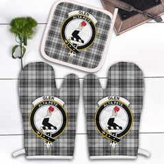 Clan Glen Tartan Crest Oven Mitt And Pot Holder (2 Oven Mitts + 1 Pot Holder) EE24 Clan Glen Tartan Today   
