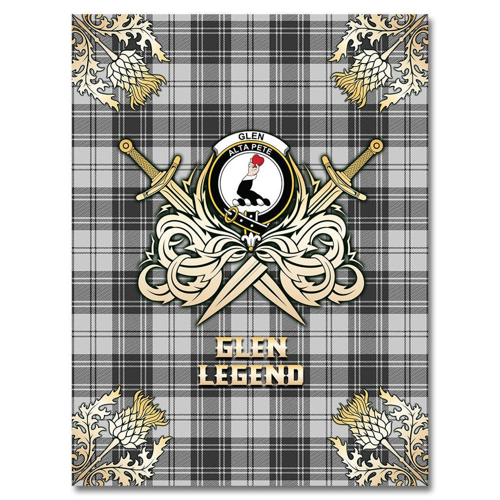 Clan Glen Tartan Gold Courage Symbol Blanket KB90 Clan Glen Tartan Today   
