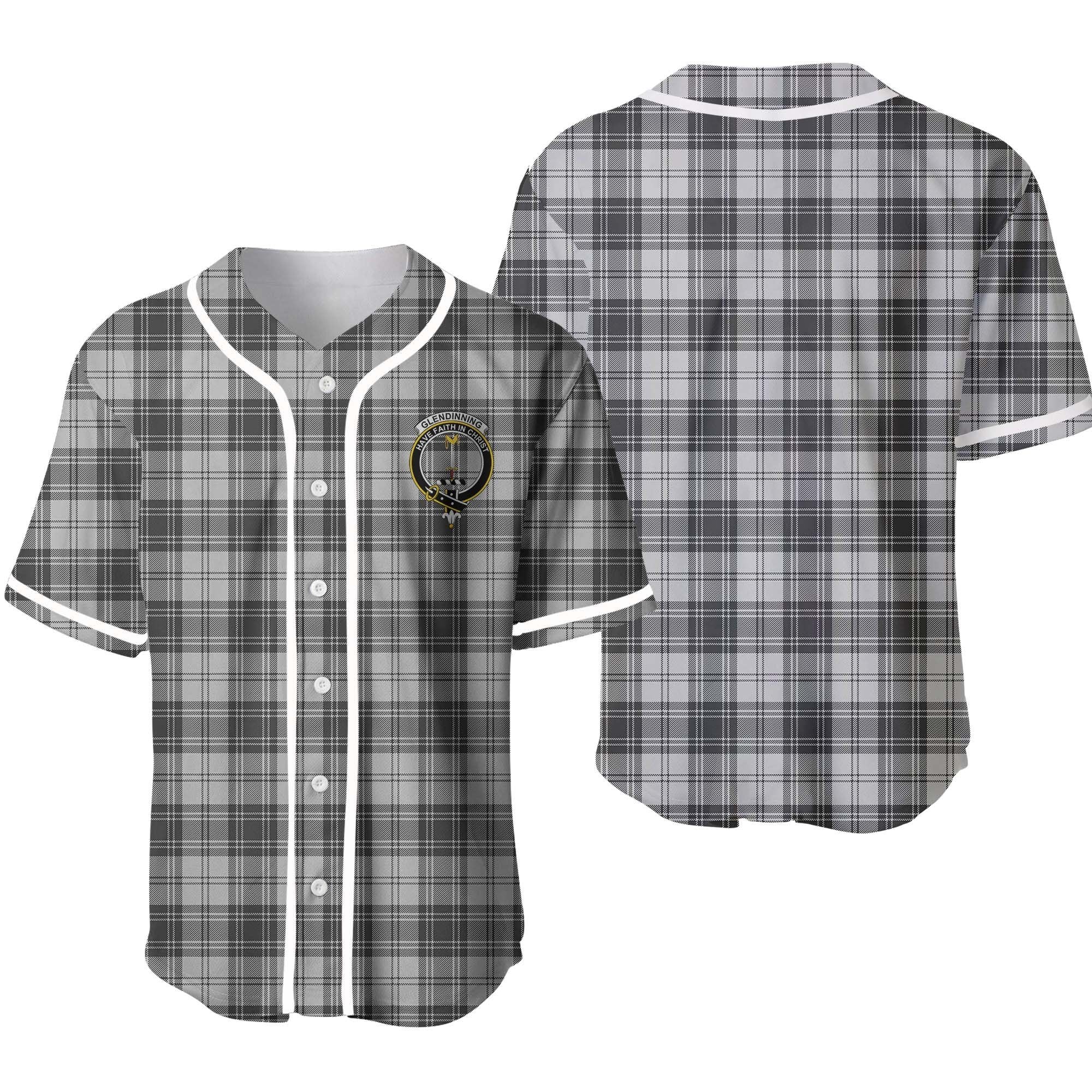 Clan Glendinning Tartan Unisex Baseball Jersey SY50QC30 Clan Glen Tartan Today   