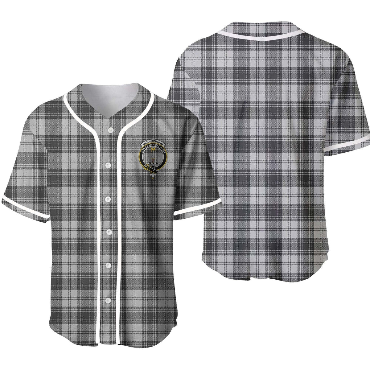 Clan Glendinning Tartan Unisex Baseball Jersey SY50QC30 Clan Glen Tartan Today   