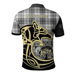Clan Glendinning Tartan Polo Shirt Viking Wolf BJ13 Glendinning Tartan Tartan Polo   