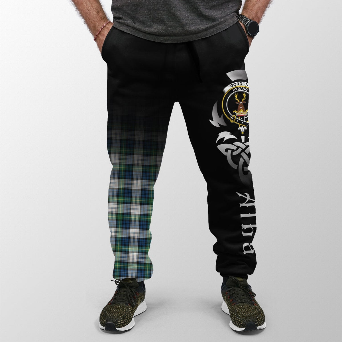 Clan Gordon Dress Ancient Tartan Crest Jogger Sweatpants  Alba Celtic Style DS91 Clan Gordon Tartan Today   
