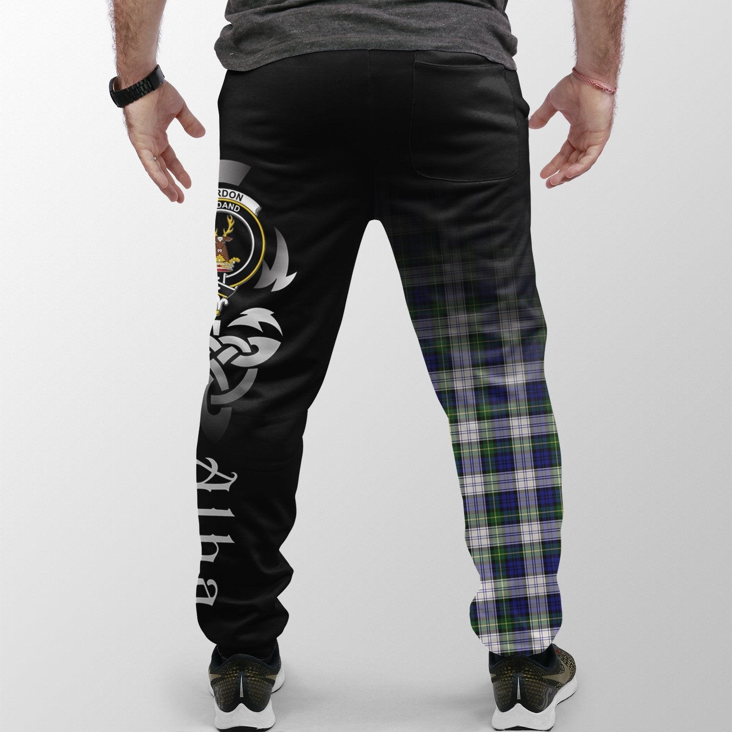 Clan Gordon Dress Modern Tartan Crest Jogger Sweatpants  Alba Celtic Style CZ16 Clan Gordon Tartan Today   