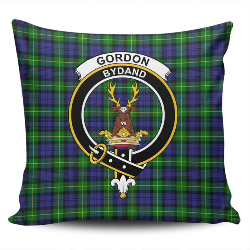 Clan Gordon Modern Tartan Crest Pillow Cover BK54 Clan Gordon Tartan Today   