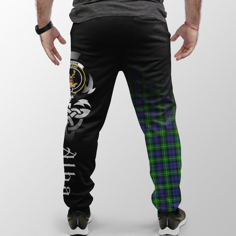 Clan Gordon Modern Tartan Crest Jogger Sweatpants  Alba Celtic Style CN87 Clan Gordon Tartan Today   
