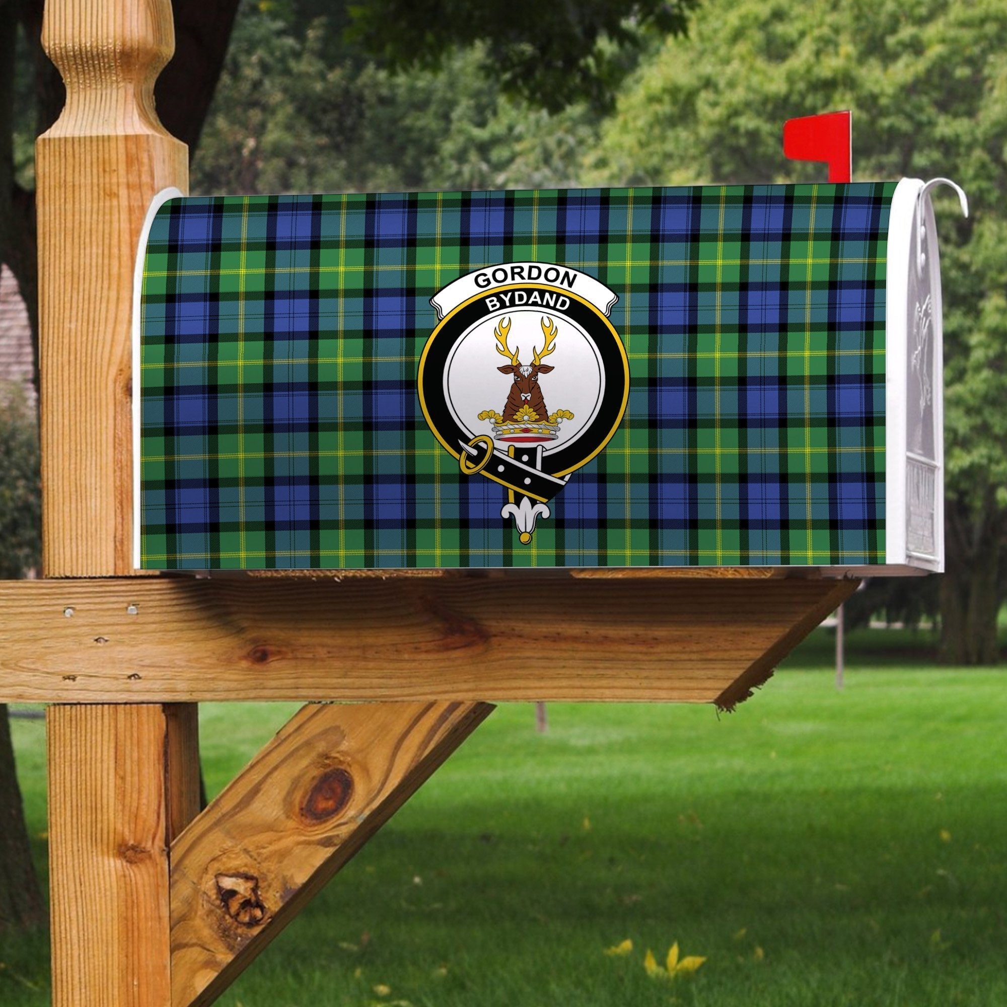 Clan Gordon Old Ancient Tartan Crest Mailbox EL28 Clan Gordon Tartan Today   