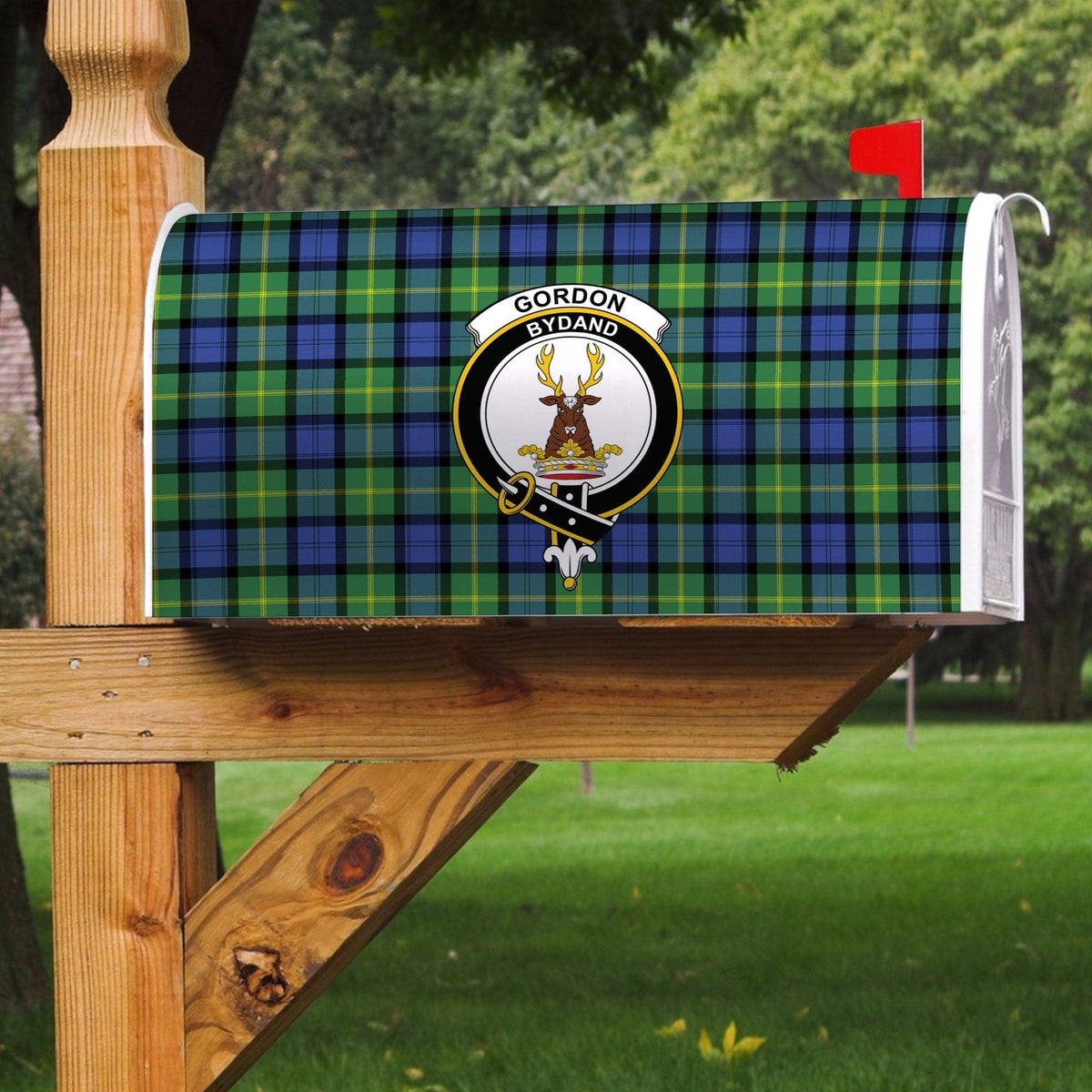 Clan Gordon Old Ancient Tartan Crest Mailbox EL28 Clan Gordon Tartan Today   
