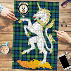 Clan Gordon Ancient Tartan Crest Unicorn Scotland Jigsaw Puzzles Gift For Family AL37 Clan Gordon Tartan Today   