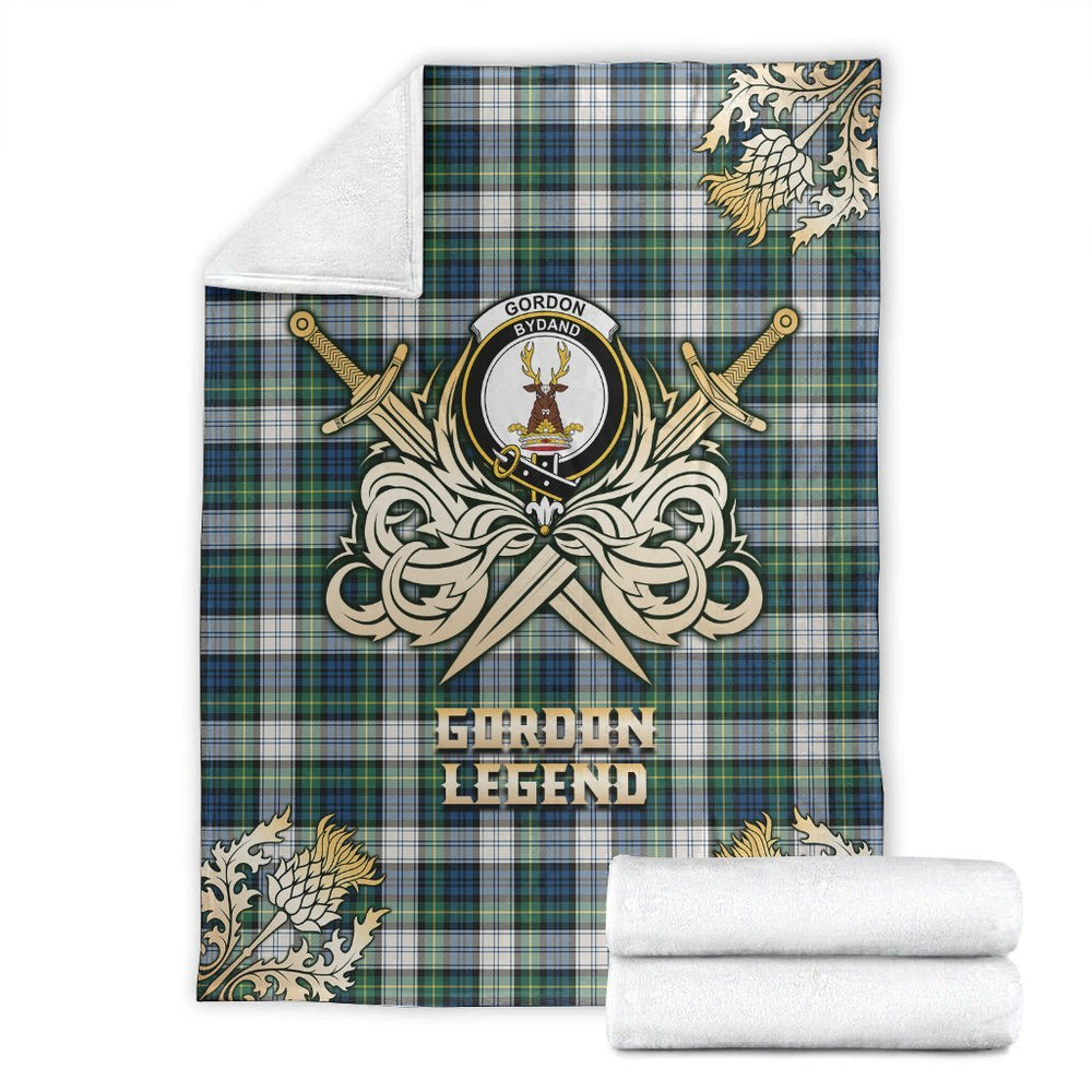 Clan Gordon Dress Ancient Tartan Gold Courage Symbol Blanket QB65 Clan Gordon Tartan Today   
