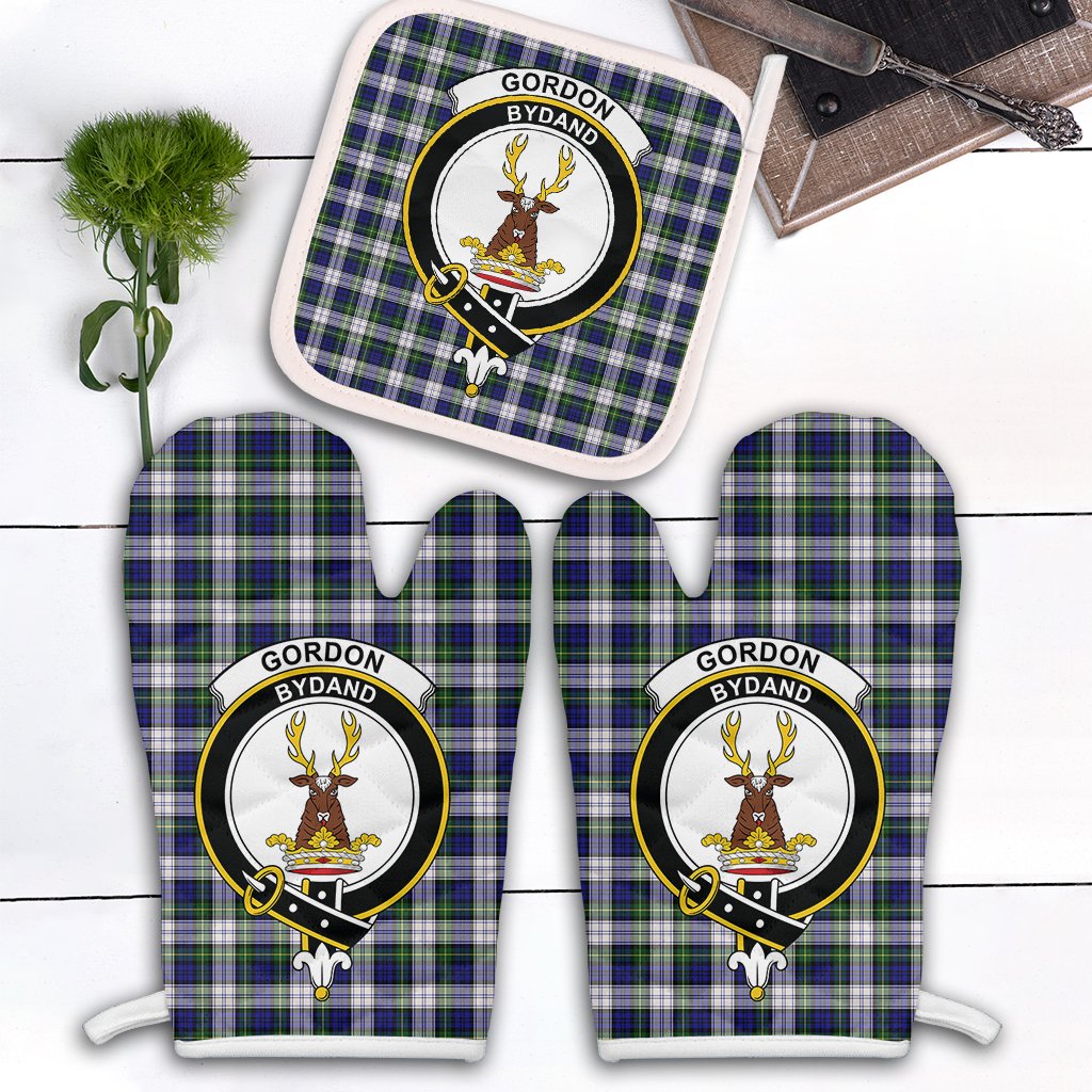 Clan Gordon Dress Modern Tartan Crest Oven Mitt And Pot Holder (2 Oven Mitts + 1 Pot Holder) SN21 Clan Gordon Tartan Today   