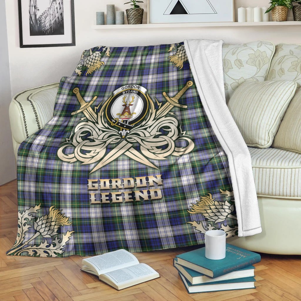 Clan Gordon Dress Modern Tartan Gold Courage Symbol Blanket OG13 Clan Gordon Tartan Today   
