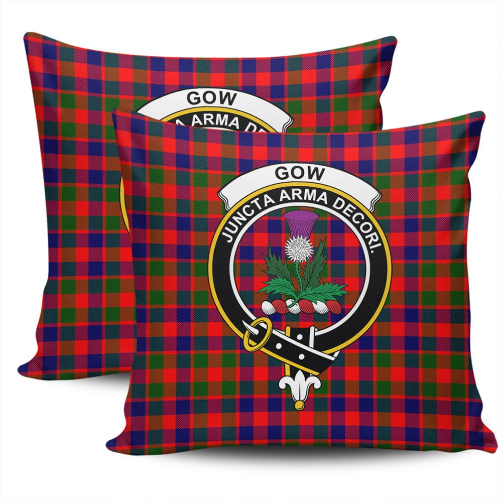 Clan Gow Modern Tartan Crest Pillow Cover JL46 Clan Gow Tartan Today   