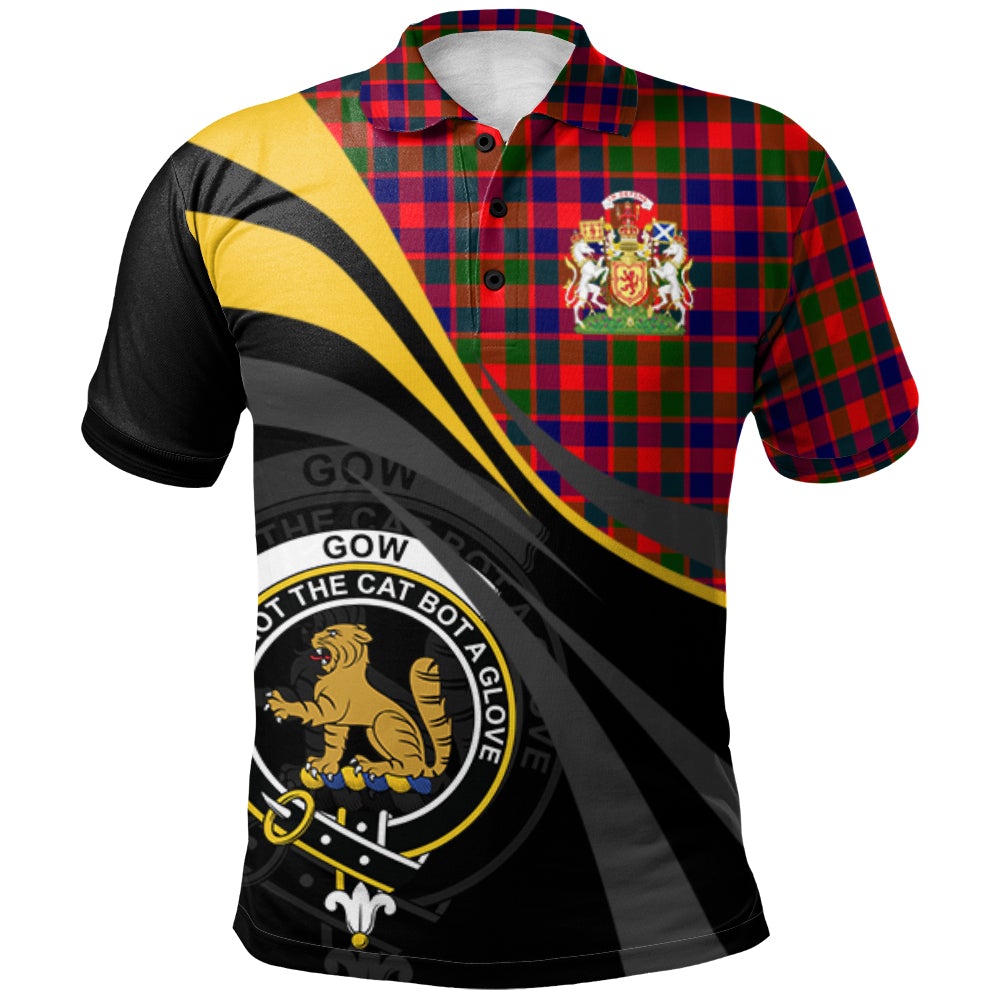 Clan Gow Modern Tartan Polo Shirt - Royal Coat Of Arms Style UB15 Gow Modern Tartan Tartan Polo   