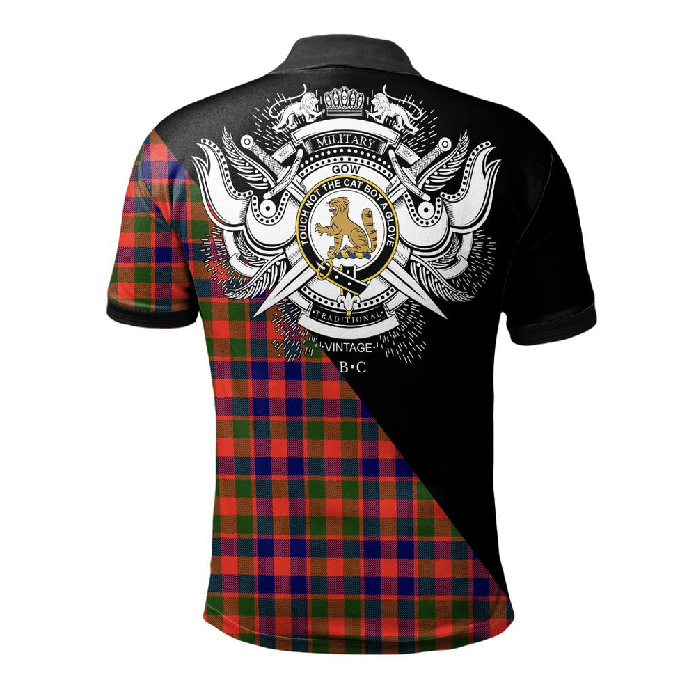 Clan Gow Modern Clan - Military Polo Shirt QQ60 Gow Modern Tartan Tartan Polo   