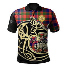 Clan Gow of McGouan Tartan Polo Shirt Viking Wolf BJ66 Gow of McGouan Tartan Tartan Polo   