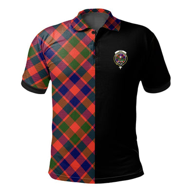 Clan Gow of Skeoch Tartan Polo Shirt Half of Me - Cross Style