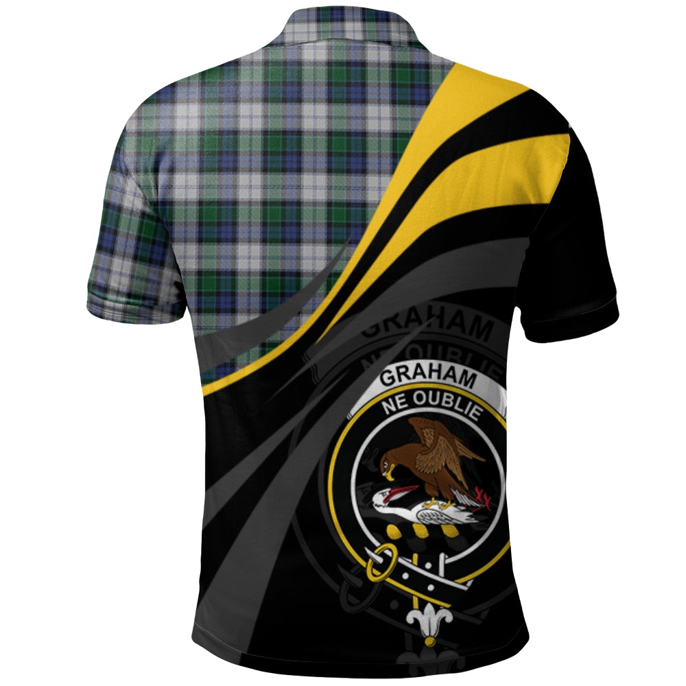 Clan Graham Dress Tartan Polo Shirt - Royal Coat Of Arms Style MW75 Graham Dress Tartan Tartan Polo   