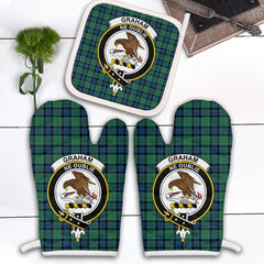 Clan Graham Of Menteith Ancient Tartan Crest Oven Mitt And Pot Holder (2 Oven Mitts + 1 Pot Holder) ZR13 Clan Graham Tartan Today   